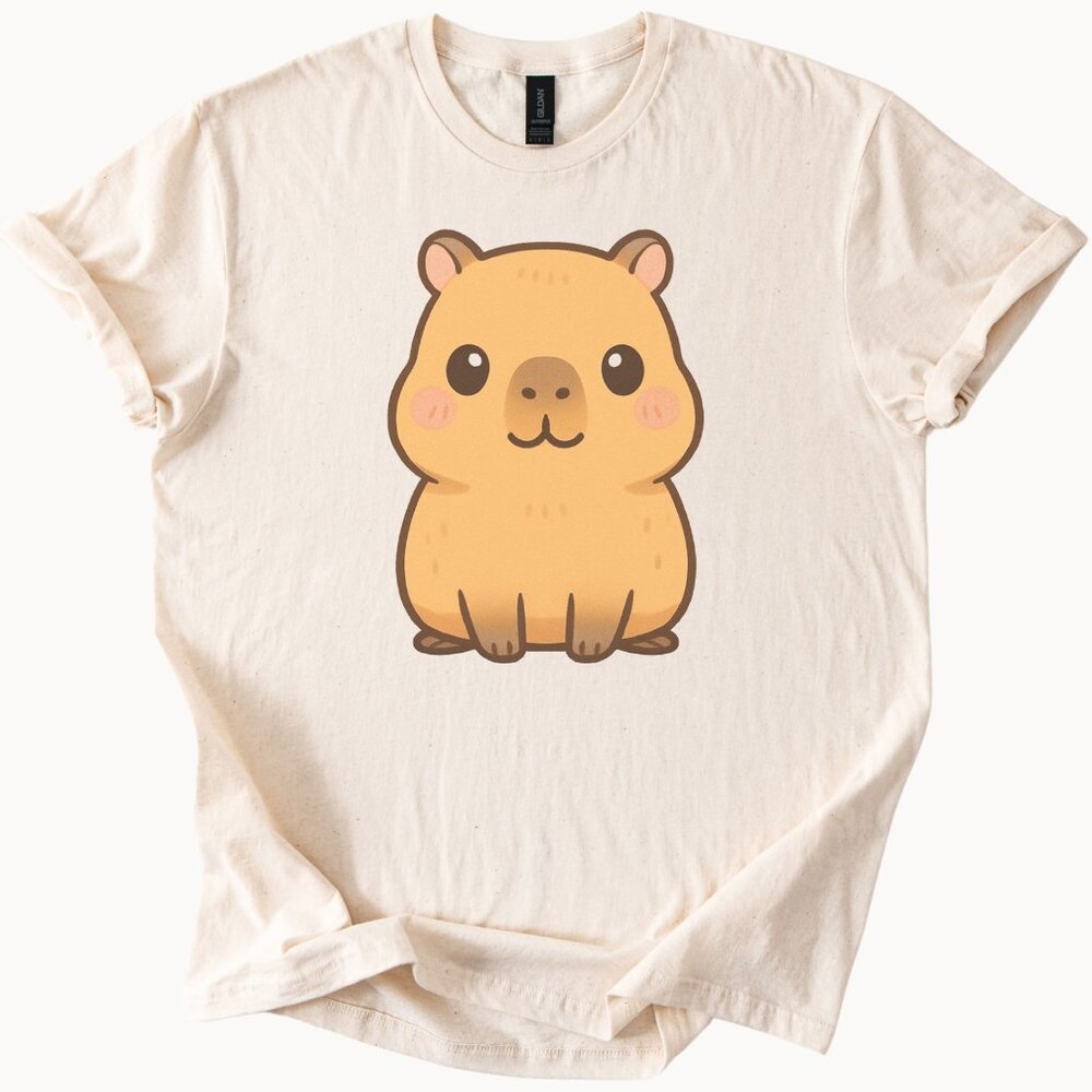 Cute Capybara Tee Adorable Rodent Shirt Funny Animal Lover Gift